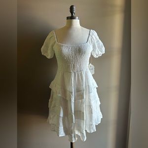 Altar’d State White Smocked Top Dress - Size Medium